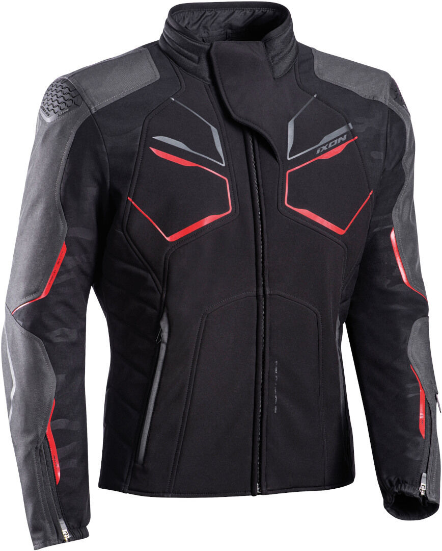 Ixon Cell Veste textile moto Noir Gris Rouge L