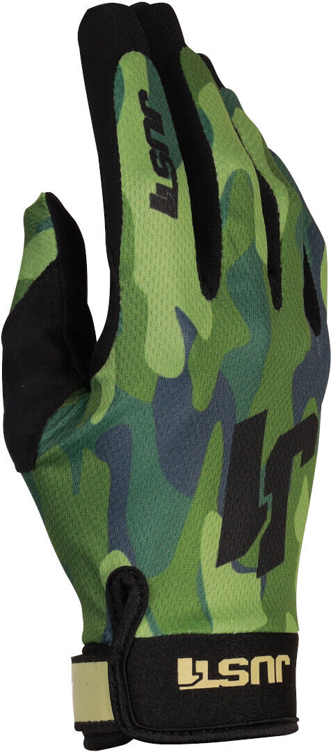 Just1 J-Flex Camo Gants motocross Vert Multicolore XS