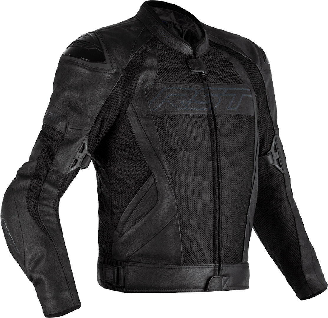 RST Tractech Evo 4 Mesh Motorcycle Leather Jacket Veste en cuir de moto Noir XS