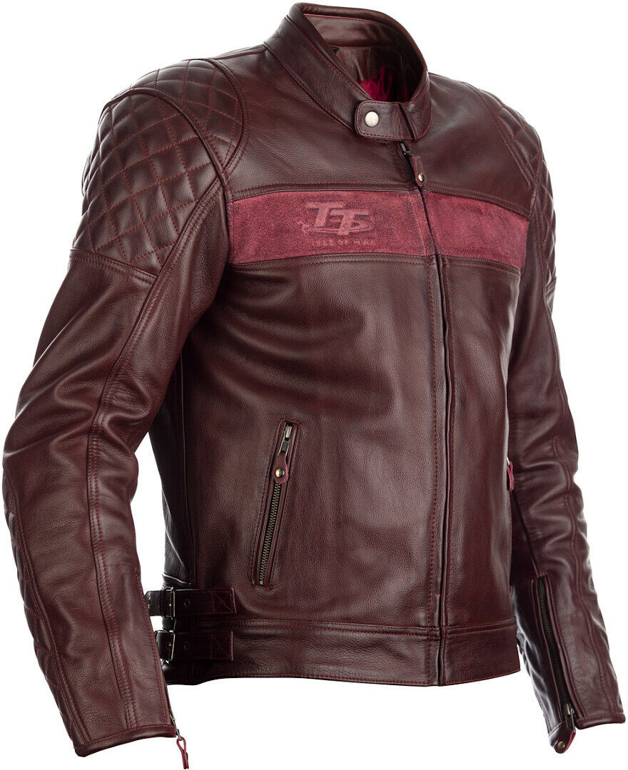 RST Brandish Motorcycle Leather Jacket Veste en cuir de moto Rouge 2XL