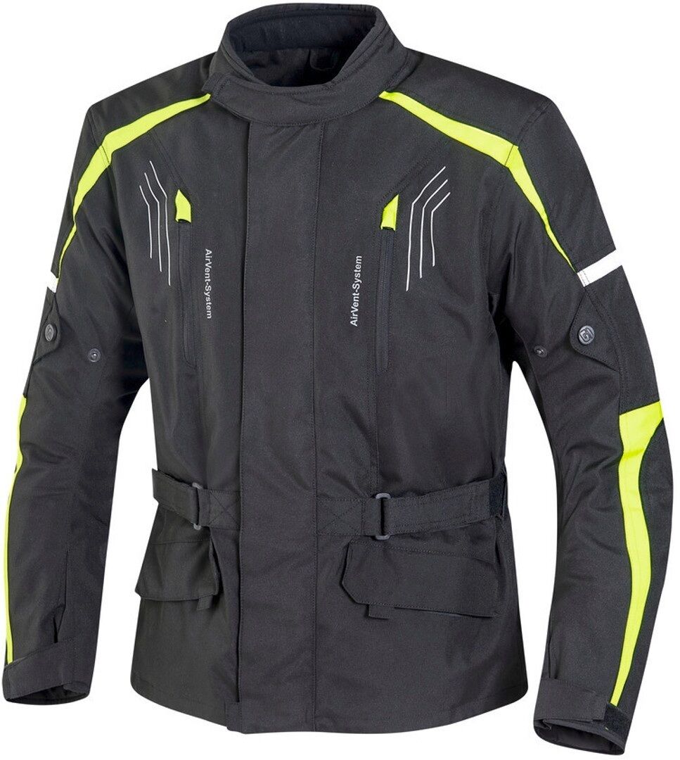 gms Dayton Veste textile moto Noir Jaune S