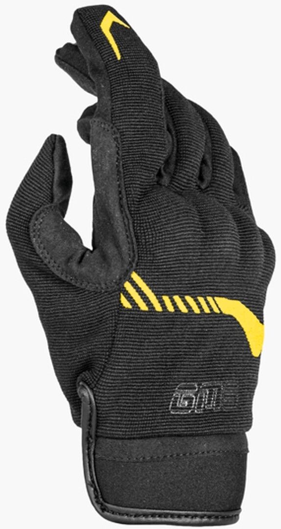 GMS Jet-City Gants de moto Noir Jaune 2XL