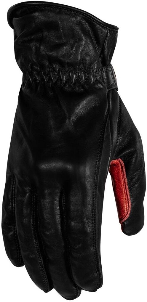 Rusty Stitches Johnny Gants de moto Noir Rouge L