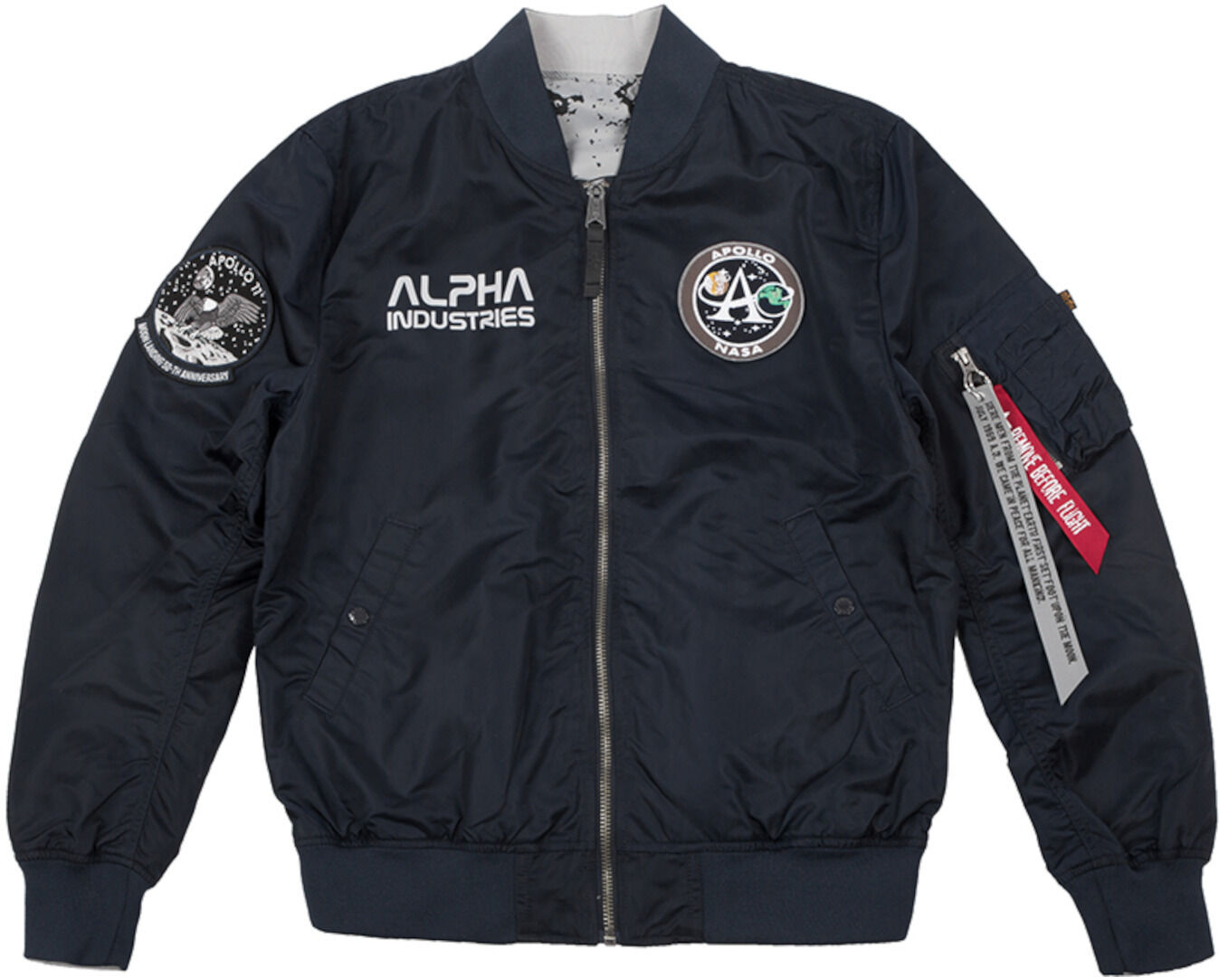 Alpha Industries MA-1 Moon Landing Reversible Veste Gris Bleu XS