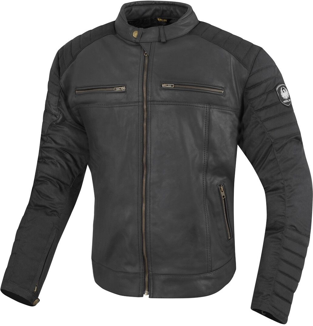 Merlin Ridge Veste en cuir de moto Noir 4XL