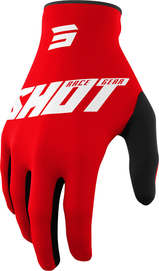 Shot Raw Burst Gants de motocross Blanc Rouge 3XL