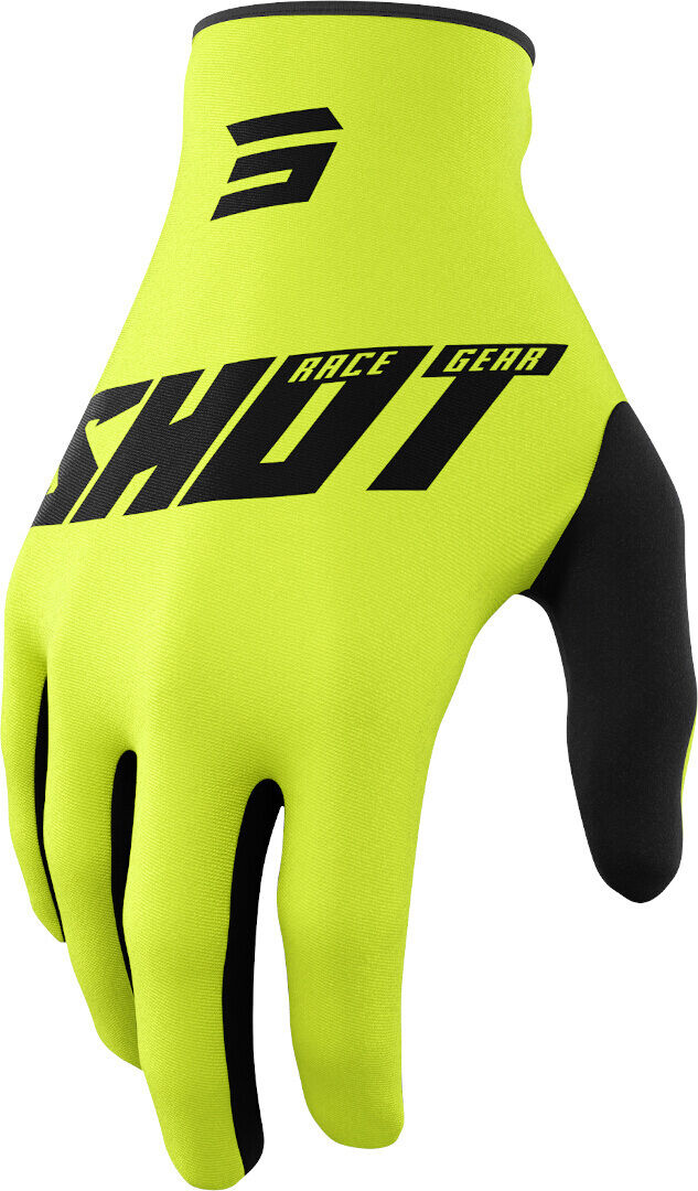 Shot Raw Burst Gants de motocross Noir Jaune 3XL