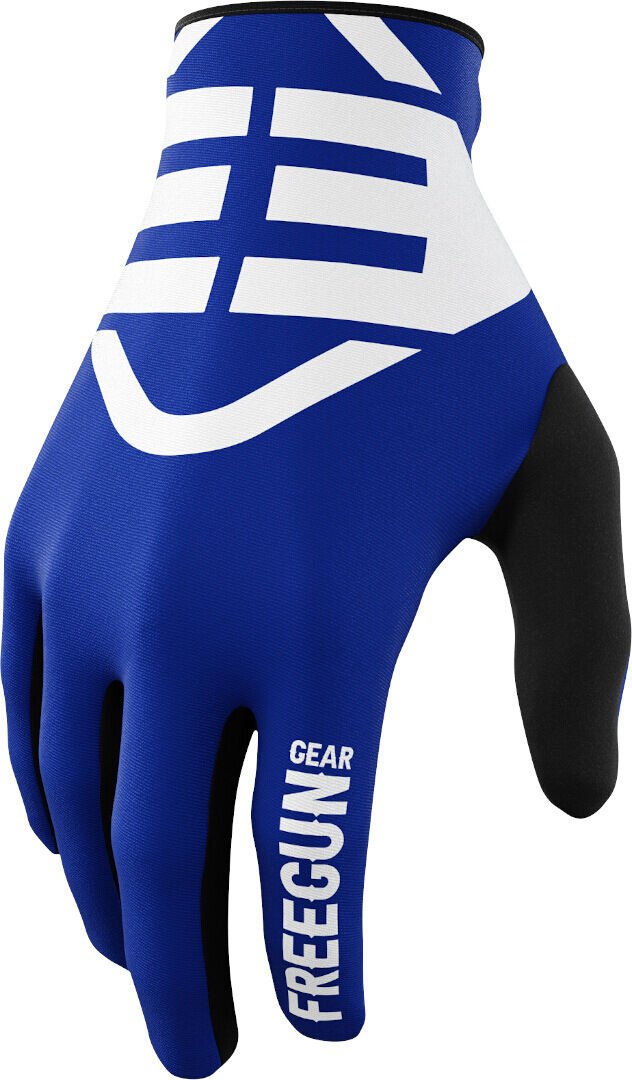 Freegun Devo Skin Gants de motocross Blanc Bleu XL