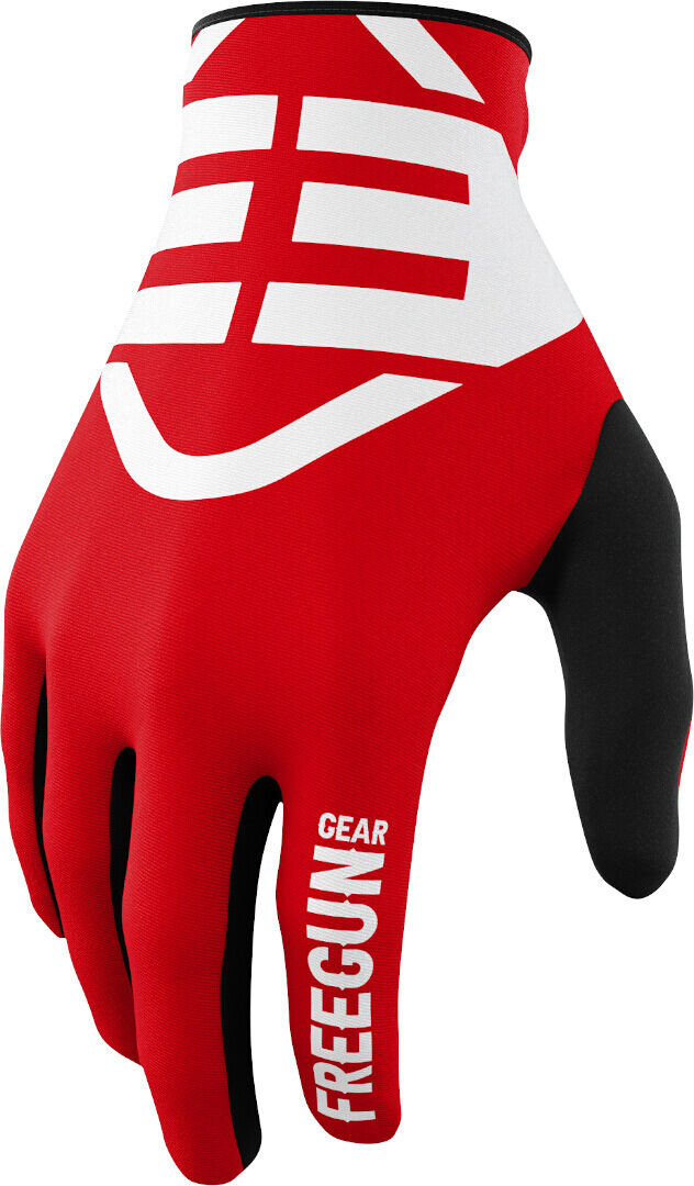 Freegun Devo Skin Gants de motocross Blanc Rouge 3XL