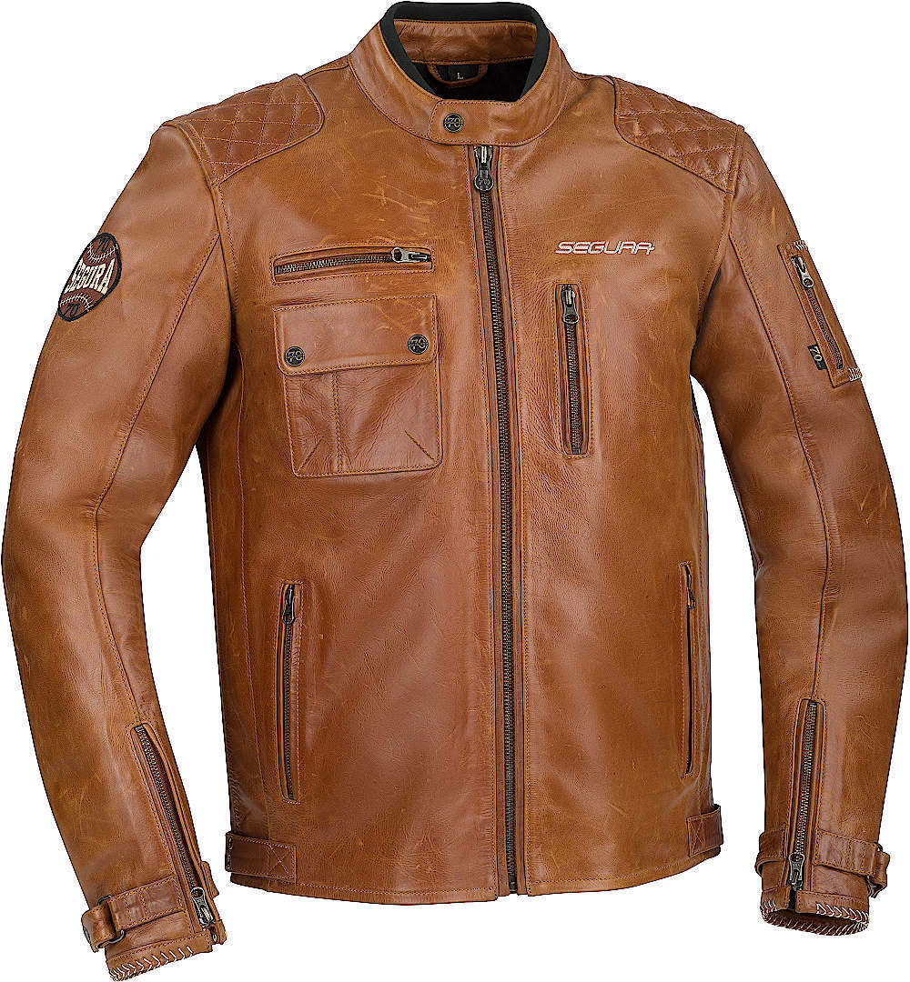 Segura Dimaggio Veste en cuir de moto Brun 2XL