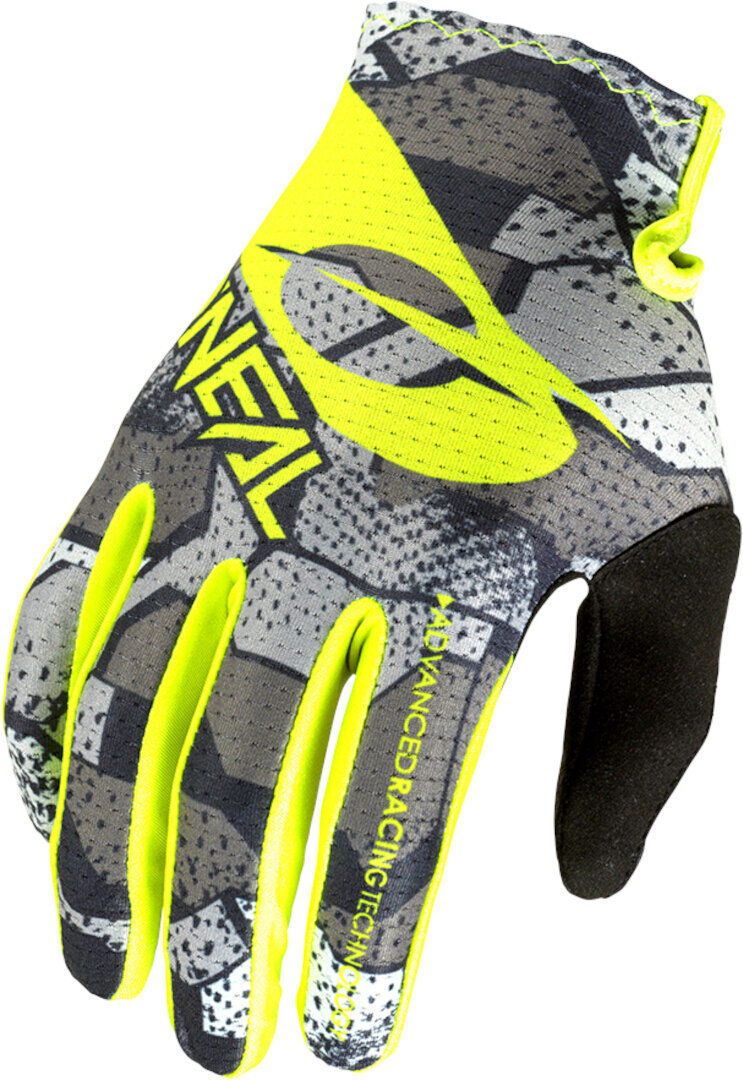 Oneal Matrix Camo Motocross Gloves Gants de motocross Gris Jaune 2XL
