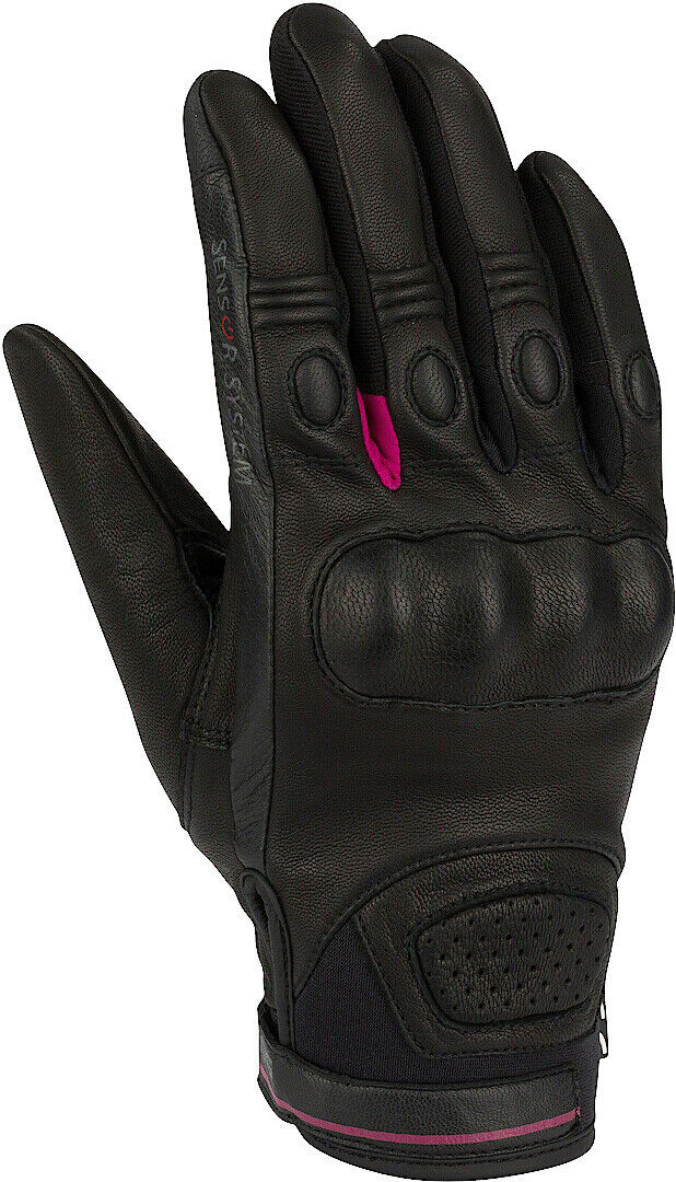 Bering Vasko Gants de moto dames Noir Rose 2XL