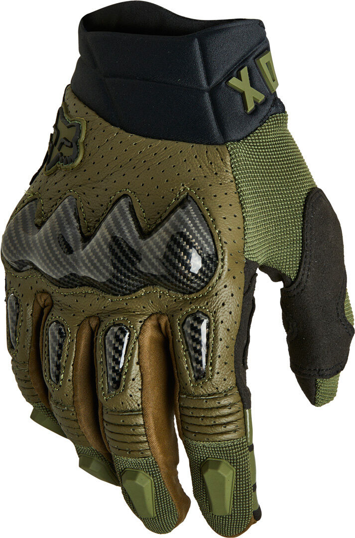 FOX Bomber CE Gants de motocross Noir Vert XL