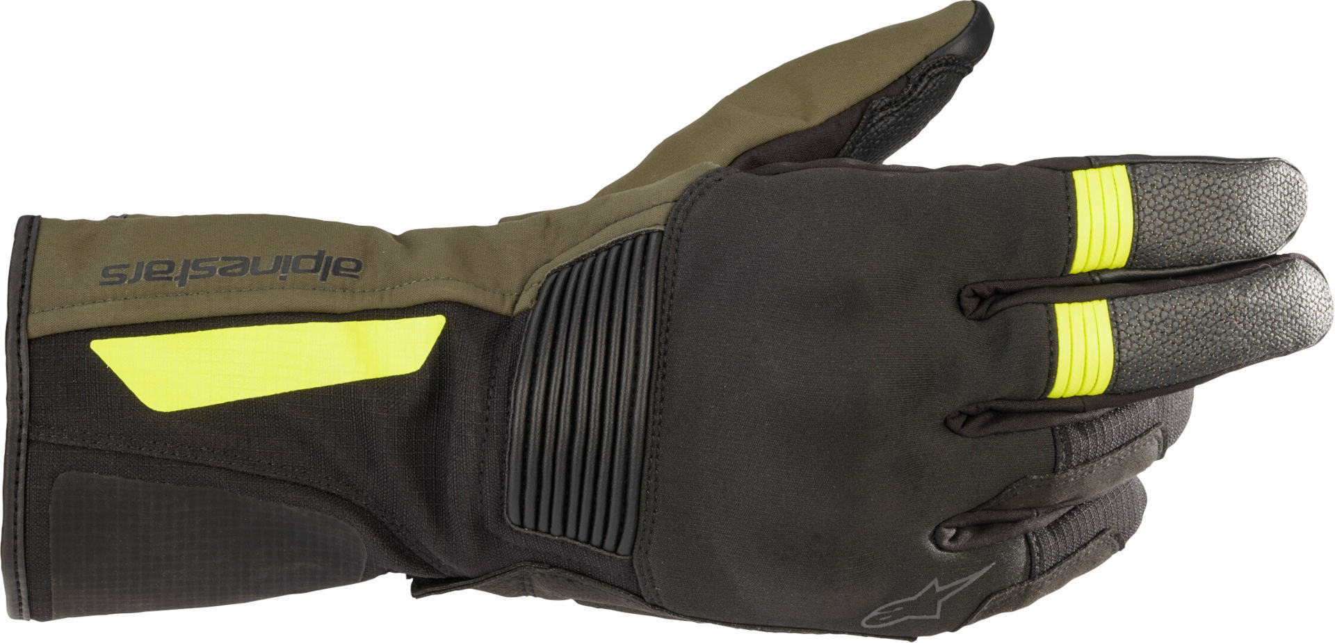 Alpinestars Denali Aerogel Drystar Gant de moto Noir Vert Jaune 3XL