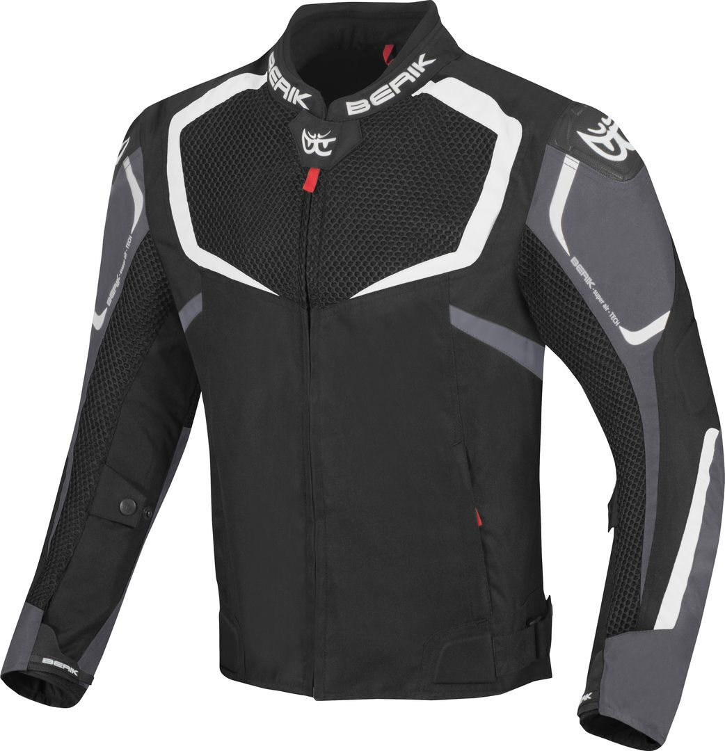 Berik X-Speed Air Veste textile de moto Noir Gris Blanc 52