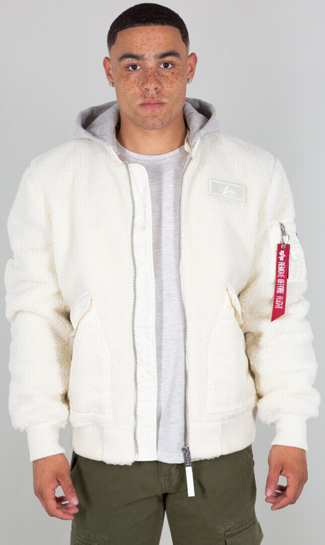 Alpha Industries CWU Zip Teddy Capuche Blanc 3XL