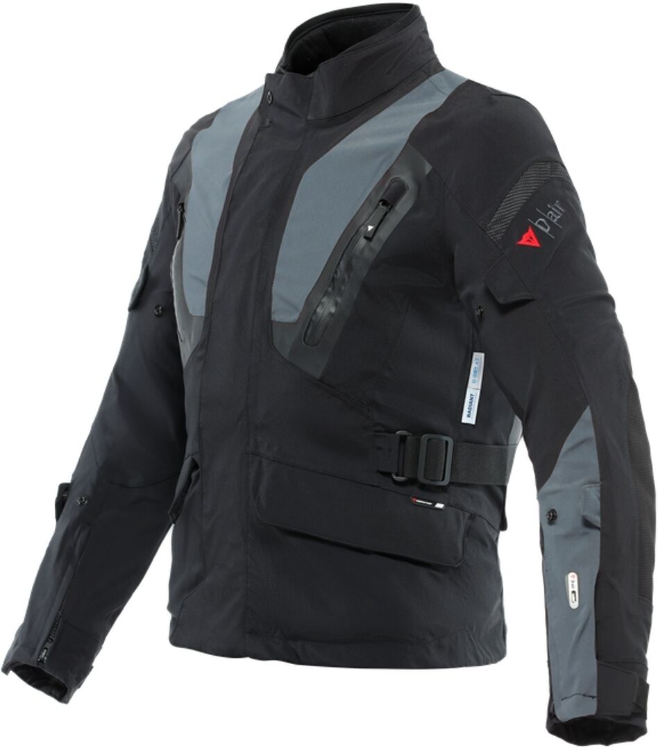 Dainese Stelvio D-Air D-Dry XT Veste textile de moto Noir Gris 52