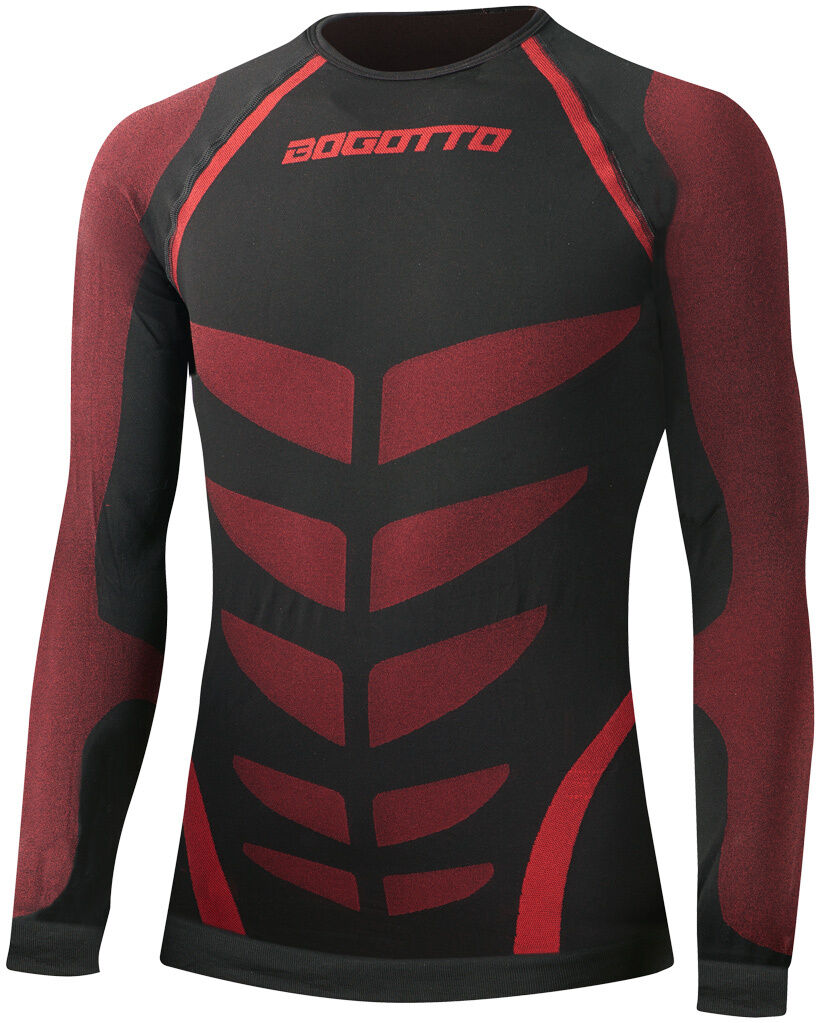 Bogotto Cool+ Chemise fonctionnelle à manches longues Noir Rouge XL 2XL