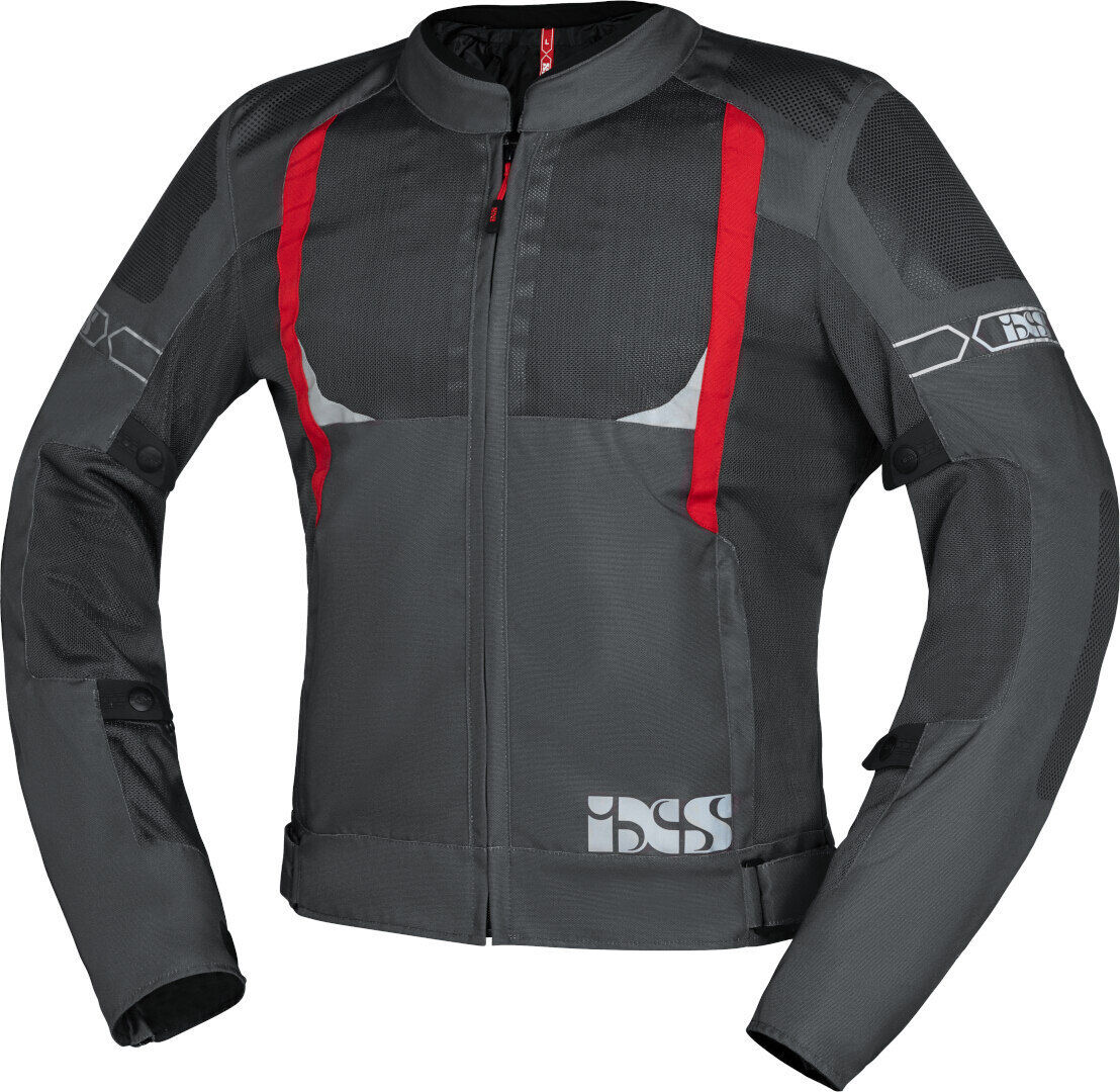 IXS Trigonis-Air Veste textile de moto Gris Rouge 2XL