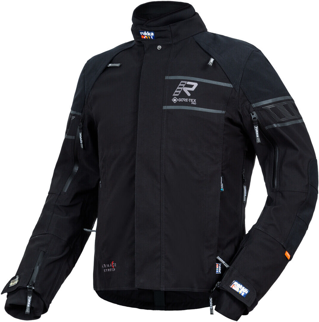 Rukka Raptor-R Veste textile de moto Noir Argent 46