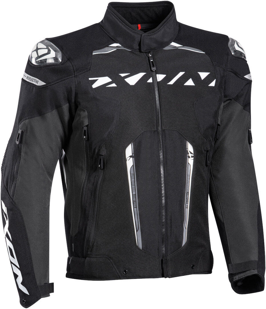 Ixon Blaster Veste textile de moto Noir Blanc M