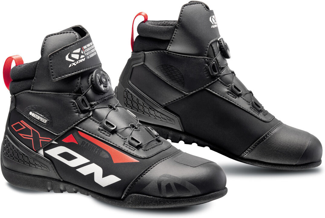 Ixon Ranker WP Chaussures de moto Noir Blanc Rouge 43