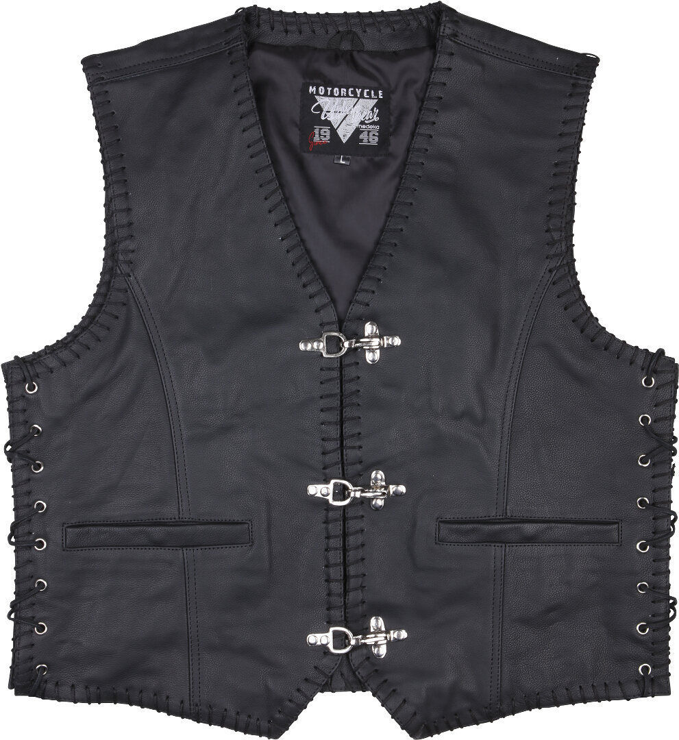 Modeka Badlands Gilet en cuir de moto Noir M