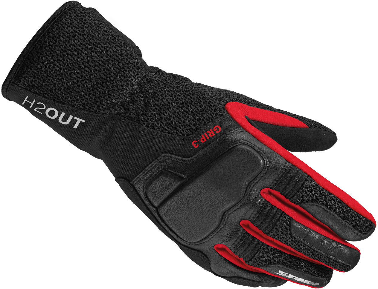 Spidi Grip 3 H2Out Gants de moto pour dames Noir Rouge L