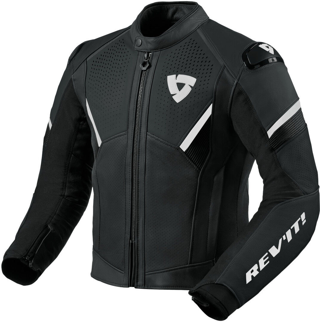 Revit Matador Veste en cuir de moto Noir Blanc 48