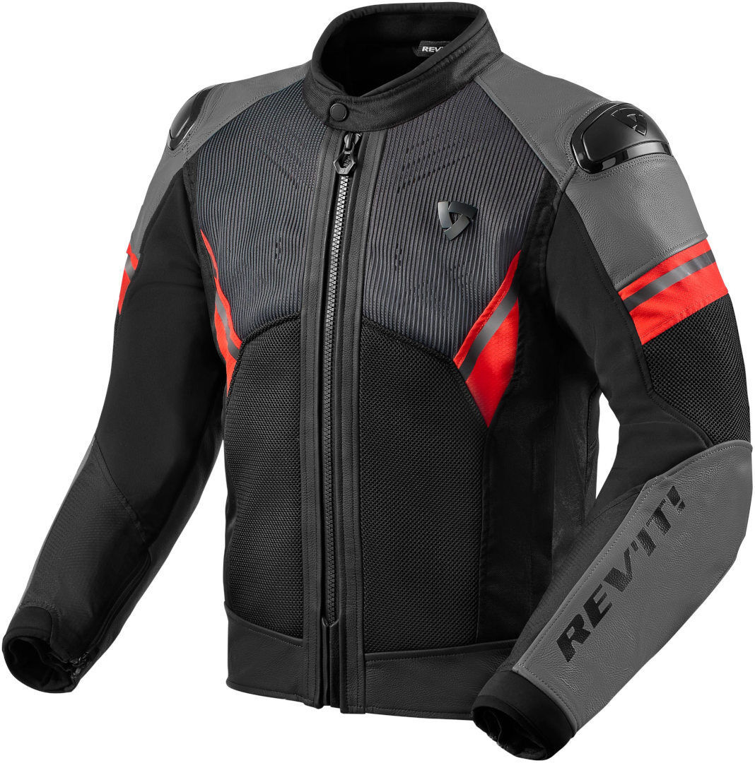 Revit Mantis 2 H2O Veste en cuir de moto Noir Rouge L