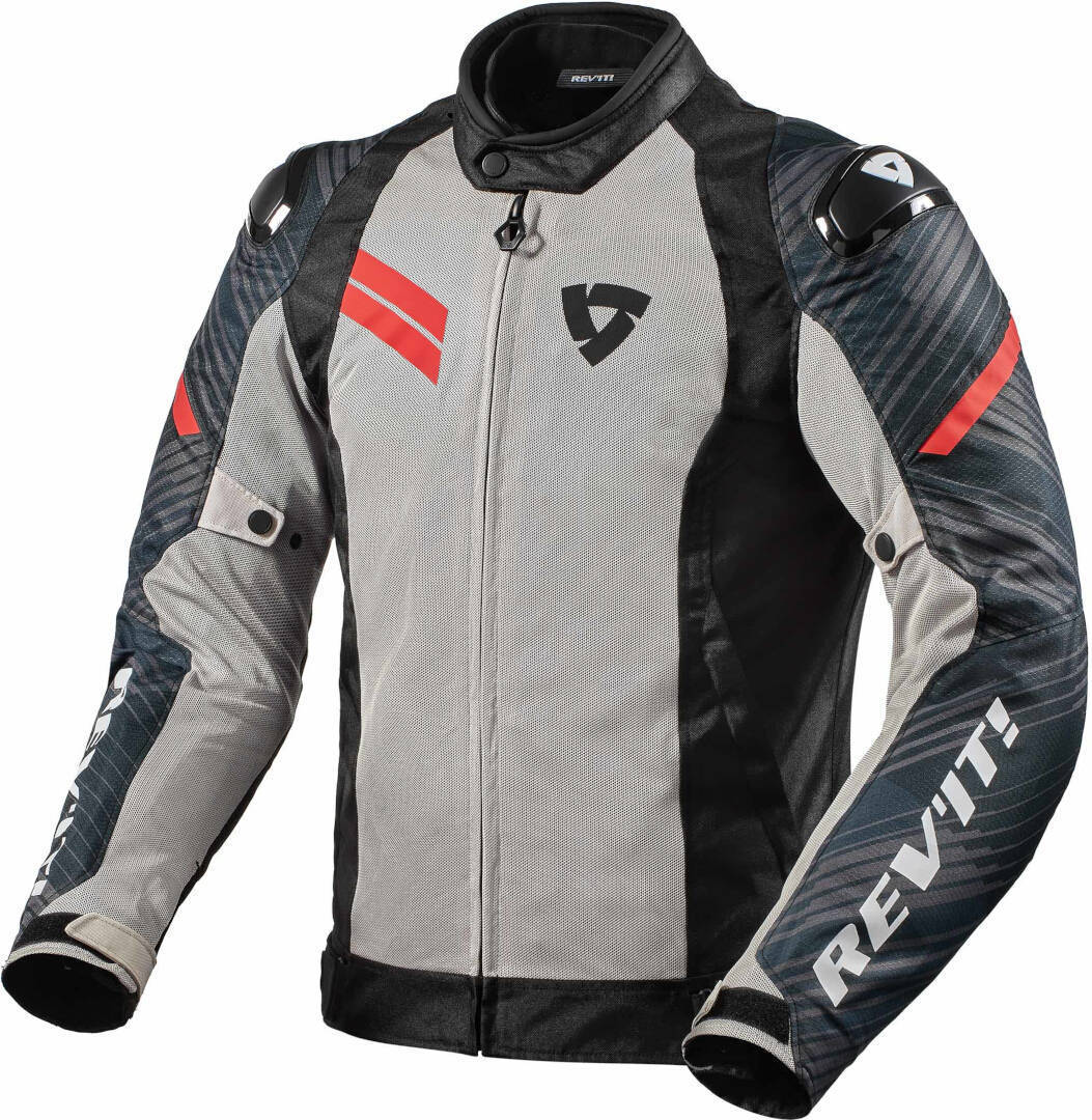 Revit Apex Air H2O Veste textile de moto Noir Gris Rouge 2XL