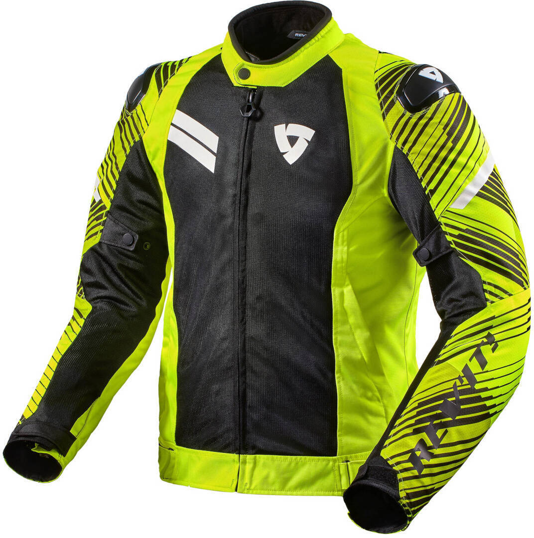 Revit Apex Air H2O Veste textile de moto Noir Jaune 2XL