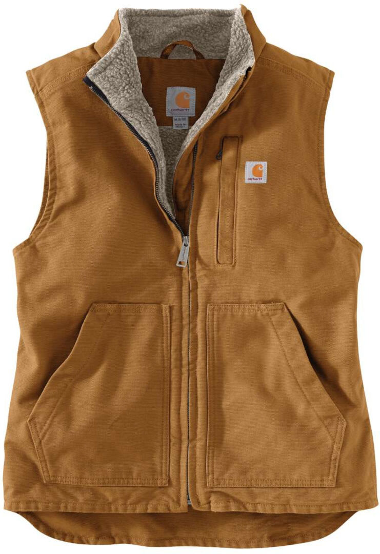 Carhartt Sherpa Lined Mock Neck Gilet pour dames Brun XL