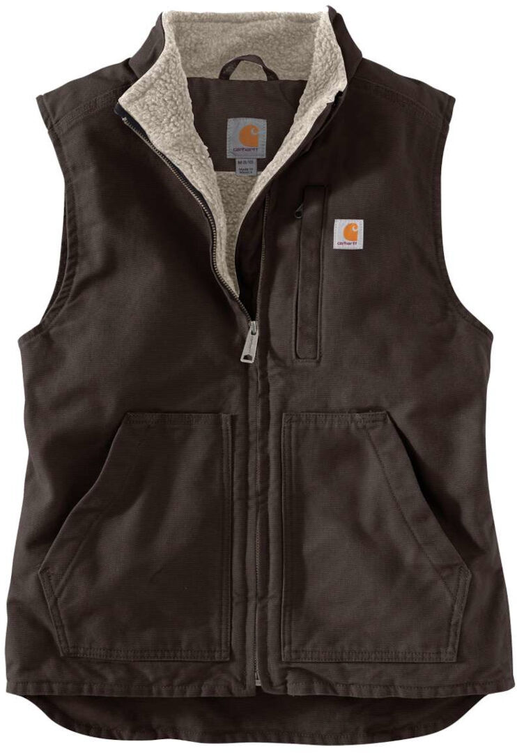 Carhartt Sherpa Lined Mock Neck Gilet pour dames Brun XS