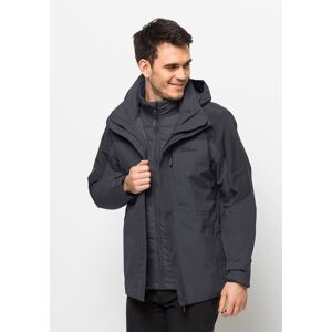 Jack Wolfskin 3-in-1-Funktionsjacke »ROMBERG 3IN1 JKT M«, (2 teilig), mit Kapuze ebony  XXL (58)