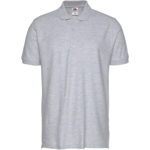 Fruit of the Loom Poloshirt, Piqué grau-meliert  XL (56/58)