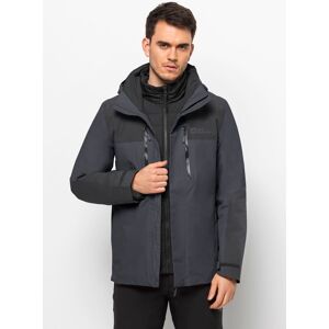 Jack Wolfskin 3-in-1-Funktionsjacke »JASPER 3IN1 JKT M«, (2 teilig), mit Kapuze ebony  L (52)