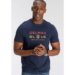 DELMAO T-Shirt, mit modischem Brustprint - NEUE MARKE! marine Größe S (44/46)