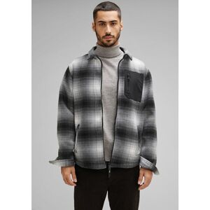 STREET ONE MEN Fleecejacke, mit Karomuster black Größe XXL (56)