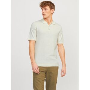 Jack & Jones Poloshirt »JJEEMIL KNIT POLO S/S SN« cloud dancer Größe S