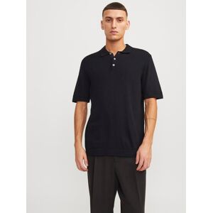 Jack & Jones Poloshirt »JJEEMIL KNIT POLO S/S SN« black Größe XXL