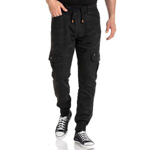 Cipo & Baxx Jogg Pants »JEANS Jogger« BLACK Camouflage Größe 36