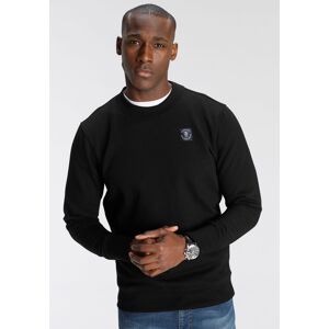 DELMAO Sweatshirt, mit modischem Brustlabel - NEUE MARKE! schwarz Größe XL (56/58)