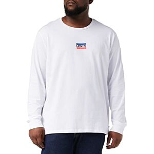 Levi's Herren Long-Sleeve Standard Graphic Tee T-Shirt, Mini Sportswear Ls Srt White+, L