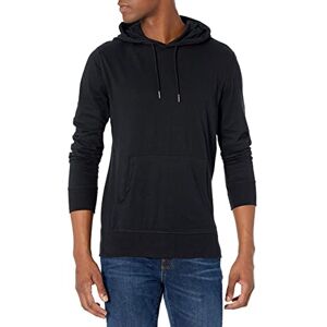 Amazon Essentials Herren Leichter Kapuzenpullover aus Jersey, Schwarz, L