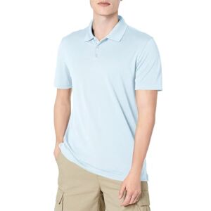 Amazon Essentials Herren Golf-Poloshirt, Schnell Trocknend, Schmale Passform-Auslauffarben, Hellblau, M