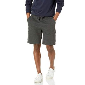 Amazon Essentials Herren Fleece-Cargo-Shorts, Dunkelgrau Meliert, XL