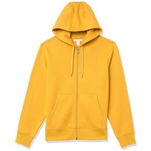 Amazon Essentials Herren Fleece-Sweatshirt mit durchgehendem Reißverschluss und Kapuze (erhältlich in Big & Tall), Gold, S