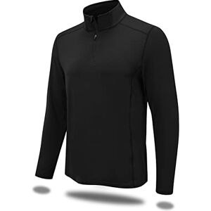 MEETWEE Mens Herren P16 Polo Shirt, Schwarz-lang, S