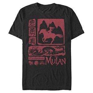 Disney Unisex Live Action-Mulan Block Organic Short Sleeve T-Shirt, Black, S